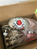 Hampton bay HD-8002 CB-BN Glenhurst 2-Light Cobalt and Brushed Nickel Industrial Farmhouse Bathroom Vanity Light Fixture with Metal Shades