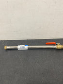 Sharkbite UR3088FX18BV Max 3/4 in. Push-to-Connect x 3/4 in. FIP x 18 in. Braided Stainless Steel Water Heater Connector Ball Valve