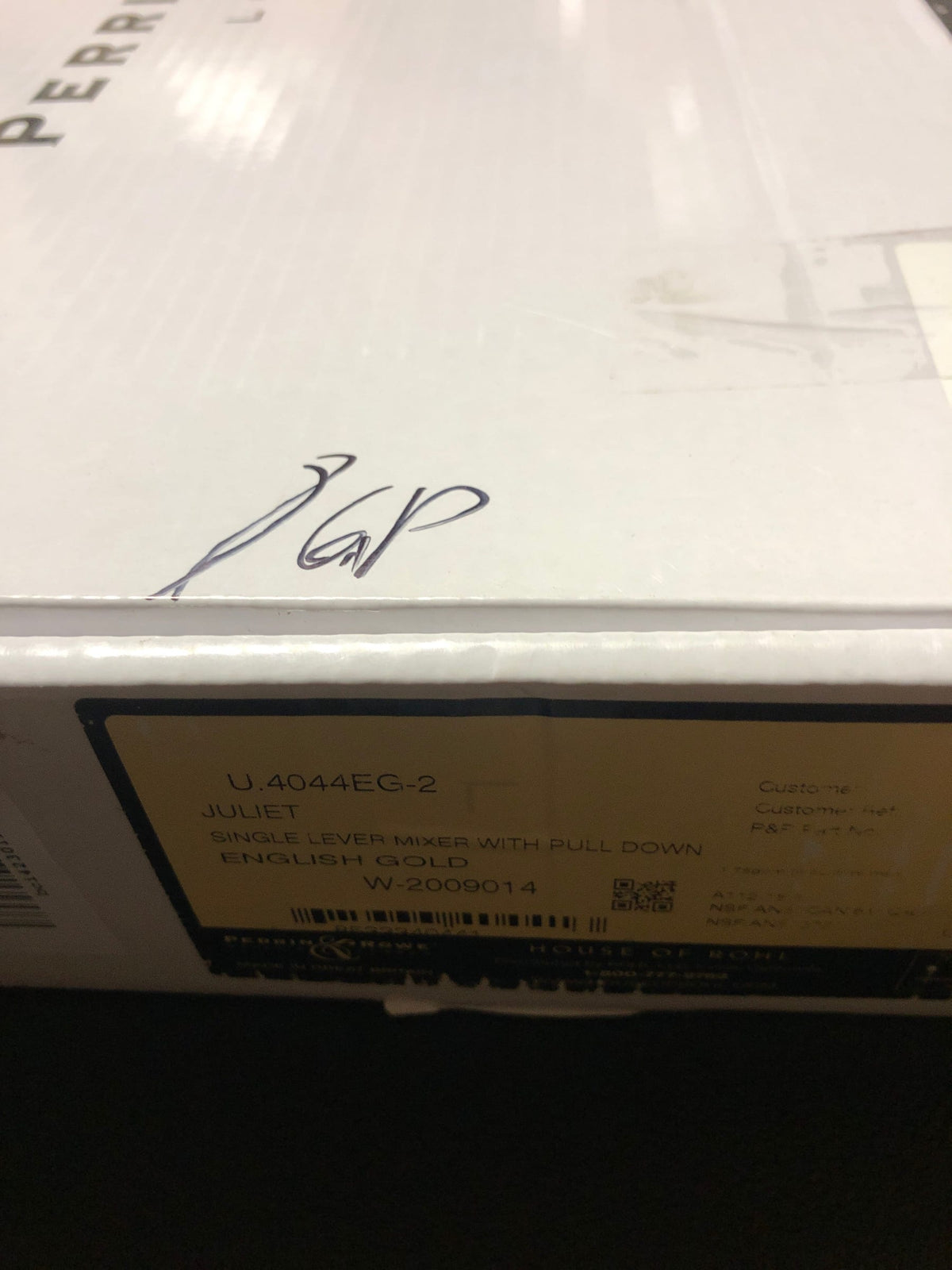 Perrin and Rowe U.4044EG-2 Holborn 1.75 GPM Single Hole Pull Down Kitchen Sink Faucet - English Gold
