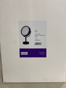 ICO Bath V9015 Volkano 10-7/8" W x 16" H Modern Circular Framed Makeup Mirror with LED Lighting - Matte Black