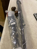 Emoh HABay-17-7 13/16" Dia Adjustable 20"-36", 38"-72" Bay Window Curtain Rod with Irma Finials in Cocoa