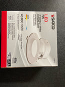 Satco Lighting S39012 LED Canless Recessed Fixture 5" Baffle Recessed Trim - 3000K - 450 Lumens - Frosted White