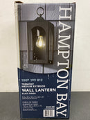 Hampton bay W190427-1SS Tremont 10.3 in. 1-Light Black Outdoor Wall Light Fixture with Clear Glass