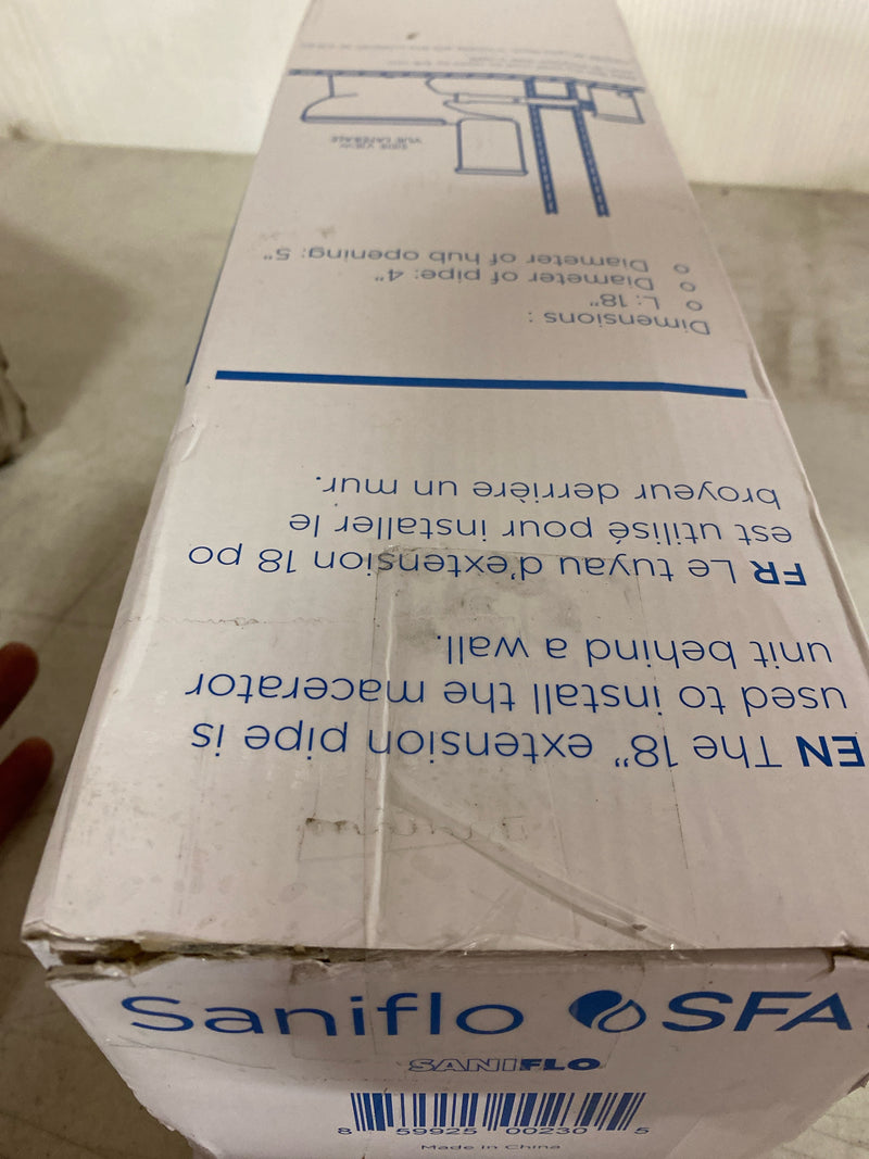 SANIFLO Extension Pipe Between Toilet and Macerator