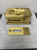 Emtek 2102US7 3-1/2 Inch Height Solid Brass Privacy Pocket Door Lock - French Antique