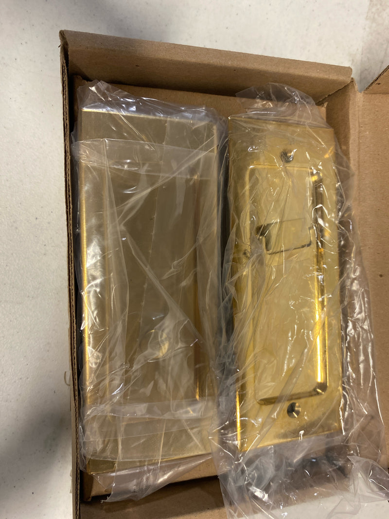 Emtek 2115US3 7-1/4" Height Privacy Pocket Door Mortise Lock from the Modern Rectangular Collection - Polished Brass