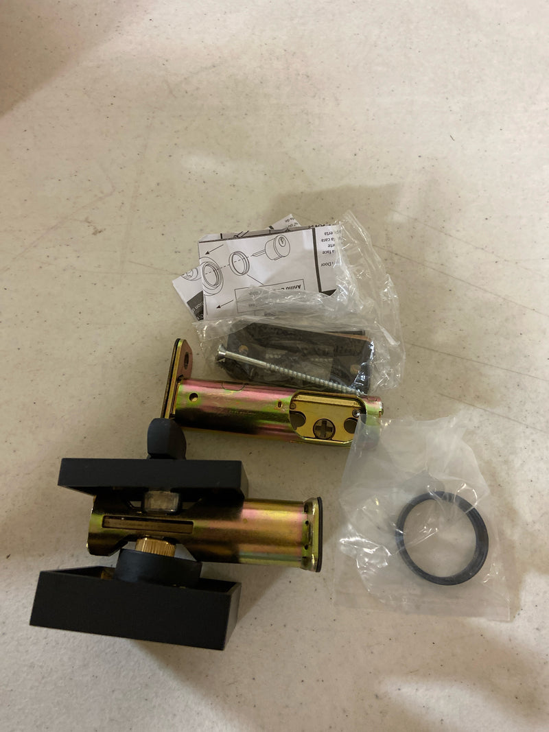 Emtek 8469US19 Square Brass Modern Single Cylinder Keyed Entry Deadbolt - Flat Black