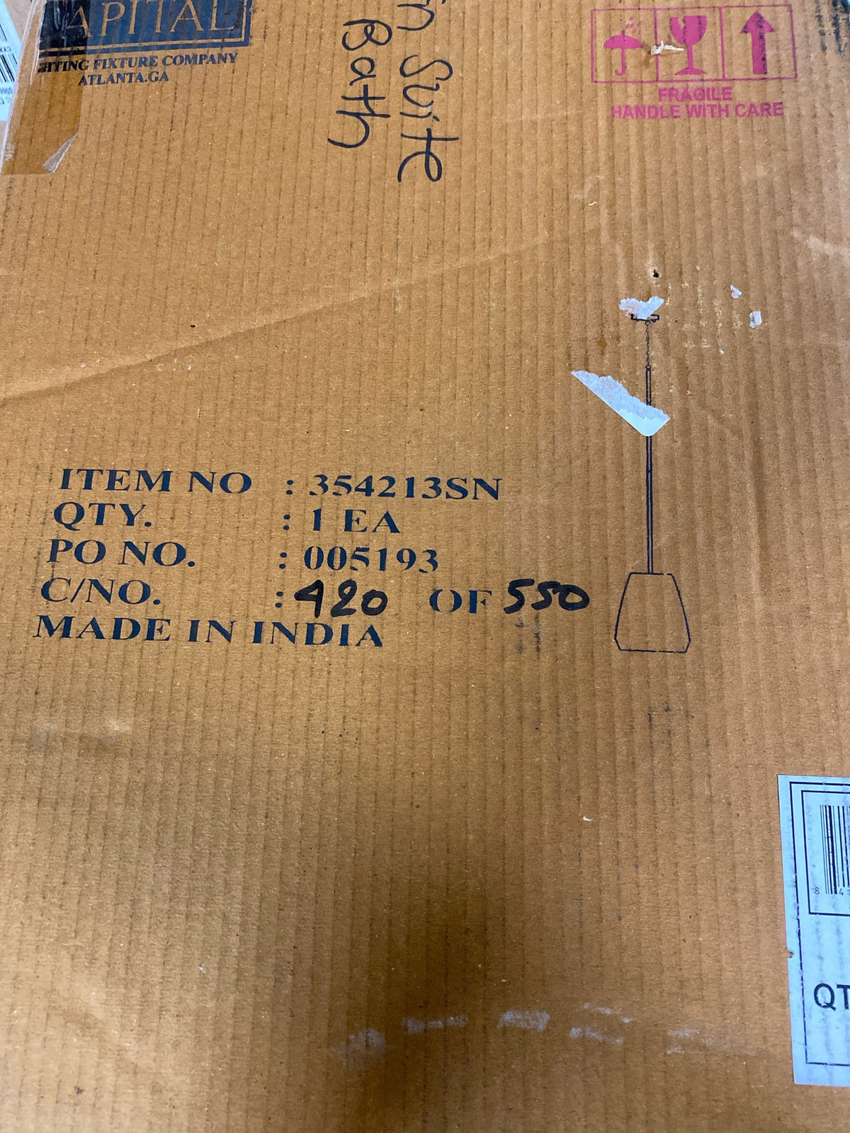 Capital Lighting 354213SN Della 10" Wide Pendant - Terracotta Sand