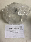 Hampton bay HD-1871AGB-I Vista Heights 8 in. 1-Light Aged Brass Semi Flush Mount Ceiling Light