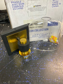 Artcraft Lighting AC11691BB Lyndon 8" Tall Bathroom Sconce - Black / Brushed Brass / Clear