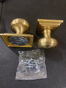 Emtek 8561NWUS4 Norwich Non-Turning Two-Sided Dummy Door Knob Set with Wilshire Rose from the Brass Classic Collection - Satin Brass