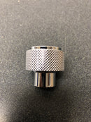 Belwith Keeler B076865-CH Verge 1-3/16" Industrial Diamond Knurled Solid Brass Round Button Cabinet Knob / Drawer Knob - Chrome