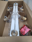 Signature Hardware 479820 Candler 6 Light 47" Wide Linear Taper Candle Crystal Chandelier - Brushed Gold