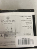 Signature Hardware SH171WH 3-1/2" Basket Strainer for Sinks up to 1" Thick - White