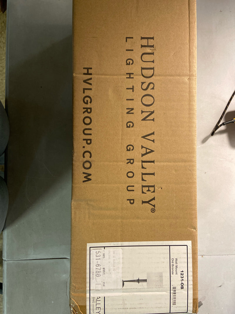 Hudson Valley Lighting 1231-OB Lourdes Single Light 19" Tall Wall Sconce - Old Bronze