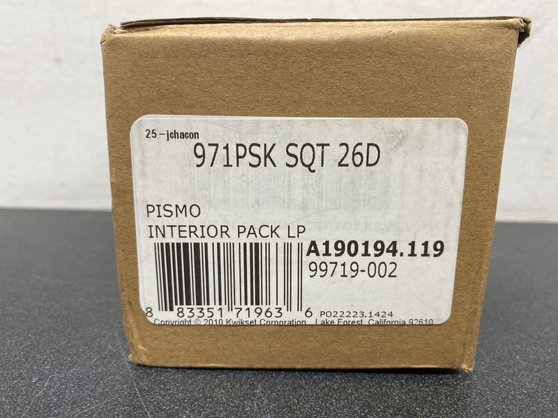 Kwikset 971PSKSQT-26D Pismo Single Cylinder Interior Pack with Square Rose - Satin Chrome