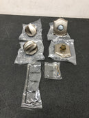 Baldwin FDROUTAR150 Round Non-Turning Two-Sided Dummy Door Knob Set with Arch Rose - Satin Nickel