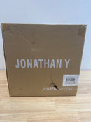 Jonathan y JYL6503B Luna 15.75 in. 1-Light Cream Bohemian Modern Woven Rattan/Iron LED Pendant, White