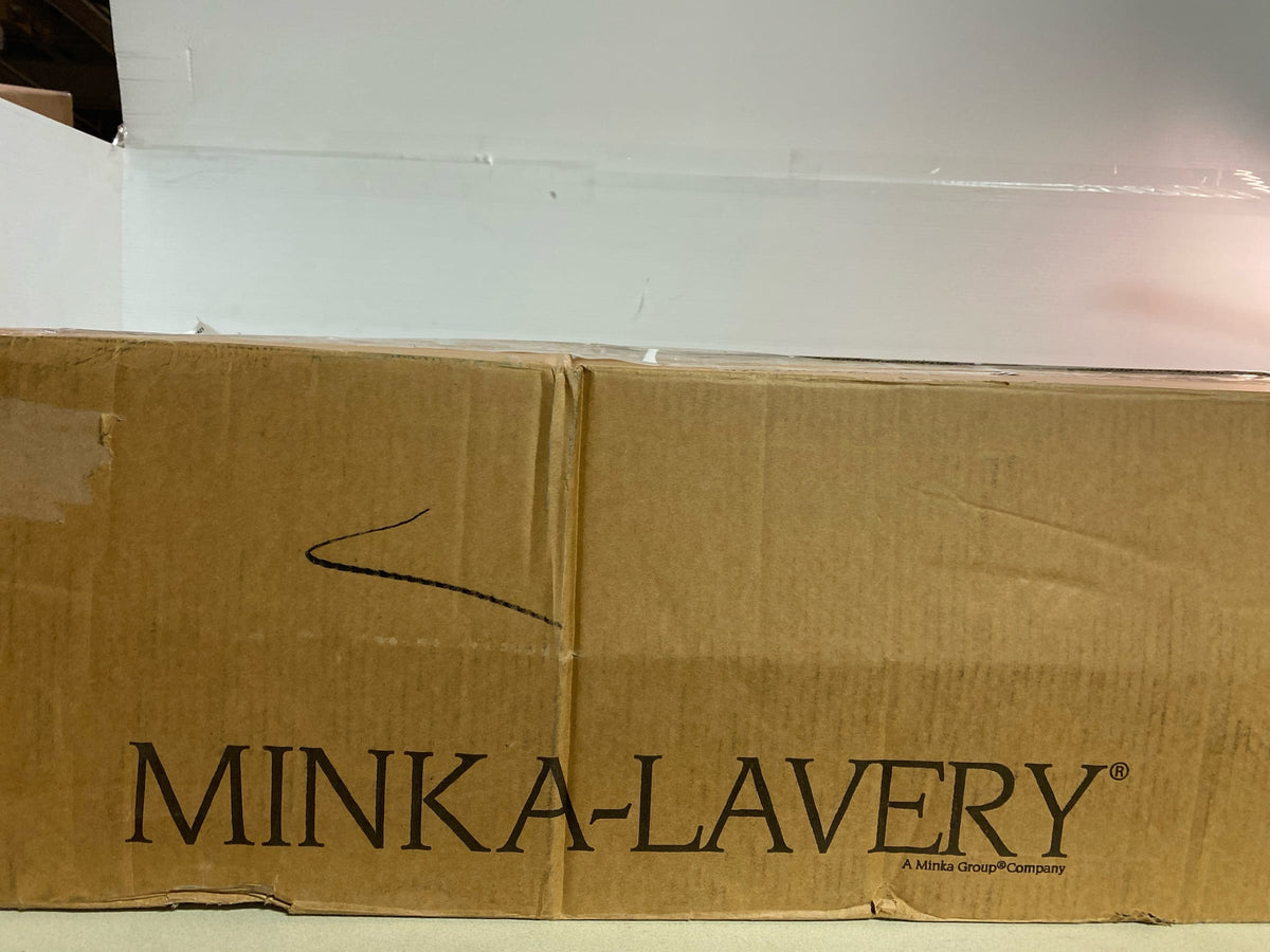 Minka Lavery 3306-84 Poleis 5 Light 39" Long Linear Chandelier with Clear Glass Shades - Brushed Nickel