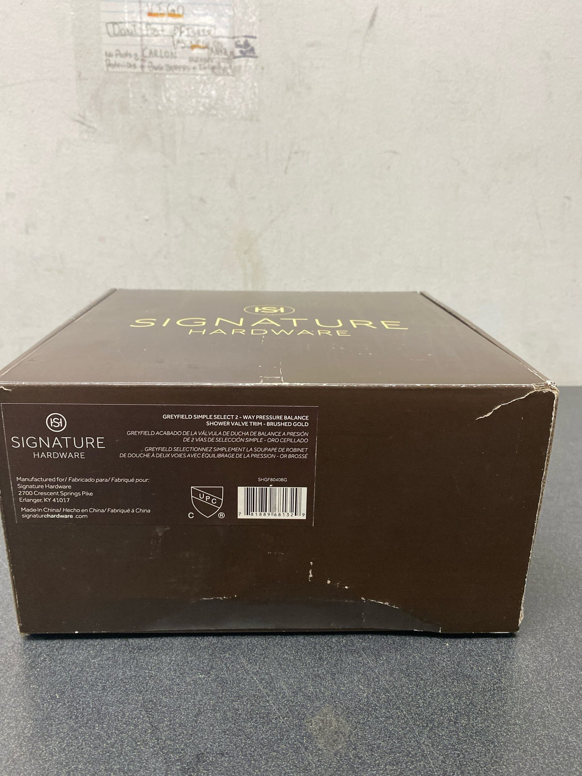 Signature Hardware SHGF8040BG Greyfield Simple Select 2-Way Pressure Balance Shower Valve - Less Valve - Brushed Gold