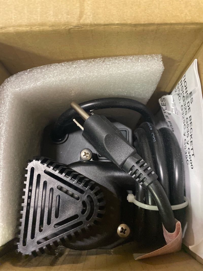 Beckett G600A Submersible Pump, 115V, 590 GPH, 6 Ft cord with grounded plug