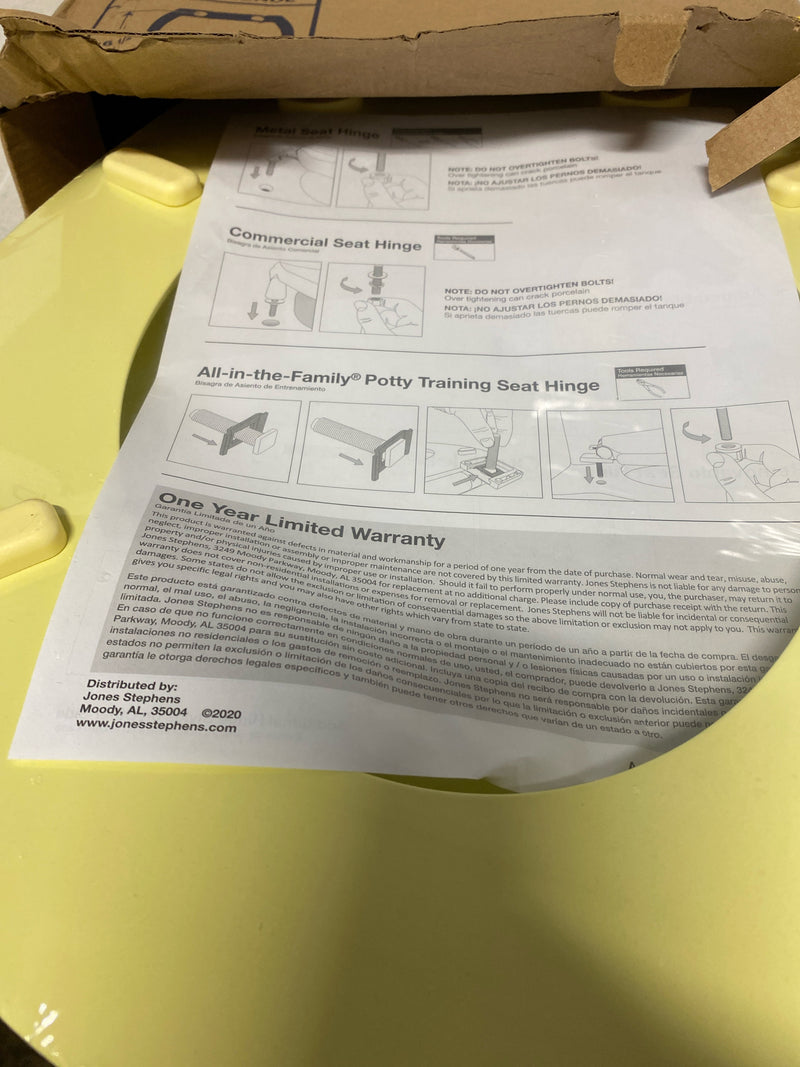 Jones Stephens C3B4R250 Comfort Seats Round Closed-Front Toilet Seat - Citron Yellow