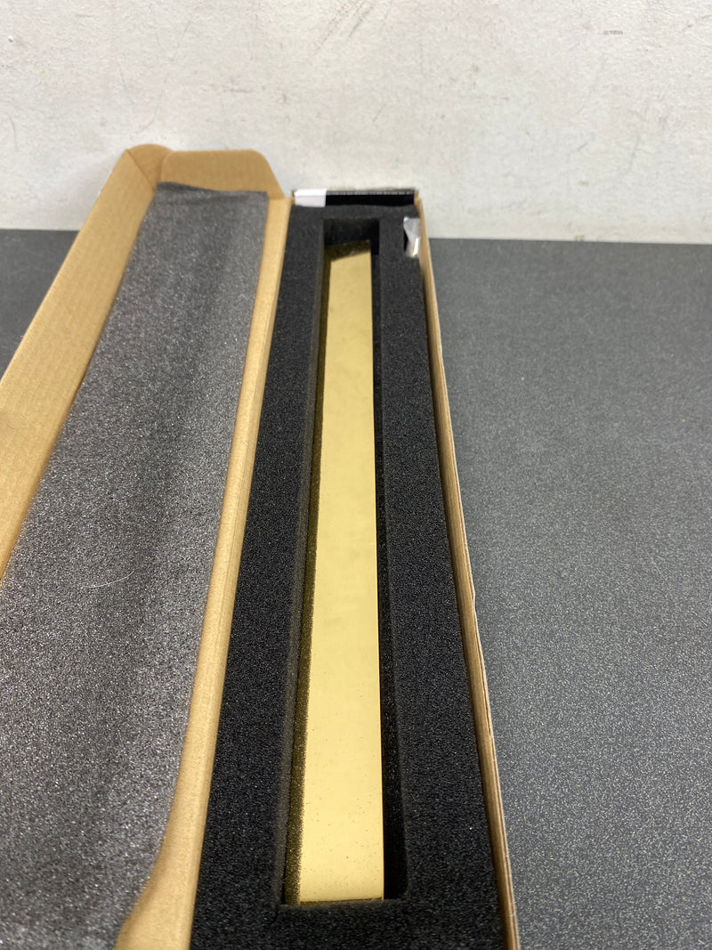 Alno A440-12-PB Tempo 12" Center to Center Modern Linear Solid Brass Large Cabinet Handle with Recessed Lip Grip - Polished Brass