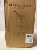 Millennium lighting 10711-PBK Payton 1-Light 7.5 in. Wide Powder Coated Black Transitional Outdoor Wall Lantern with Clear Glass