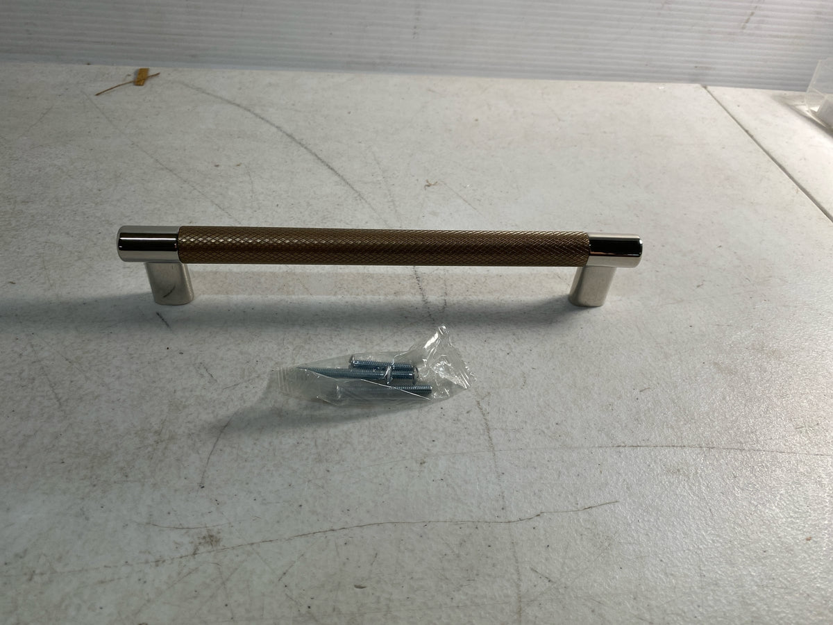 Amerock BP36562PNCZ Esquire 8 in. (203 mm) Center-to-Center Modern Polished Nickel/Champagne Bronze Bar Cabinet Pull