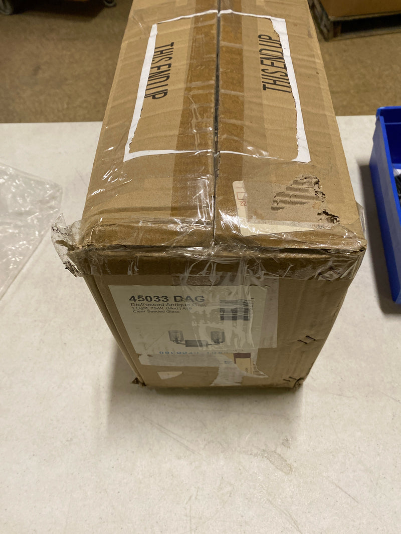 Kichler 45033DAG Deryn 2 Light 15" Wide Bathroom Vanity Light - Distressed Antique Gray