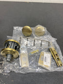 Baldwin PSROUTRR044 Round Passage Door Knob with Round Rose - Satin Brass