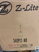 Z-Lite 340P12-MB Kinsley 12" Wide Pendant - Matte Black