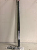 Rod desyne 100-17-1602-D Selma 160 in. - 240 in. Adjustable 1 in. Dia Double Curtain Rod in Black