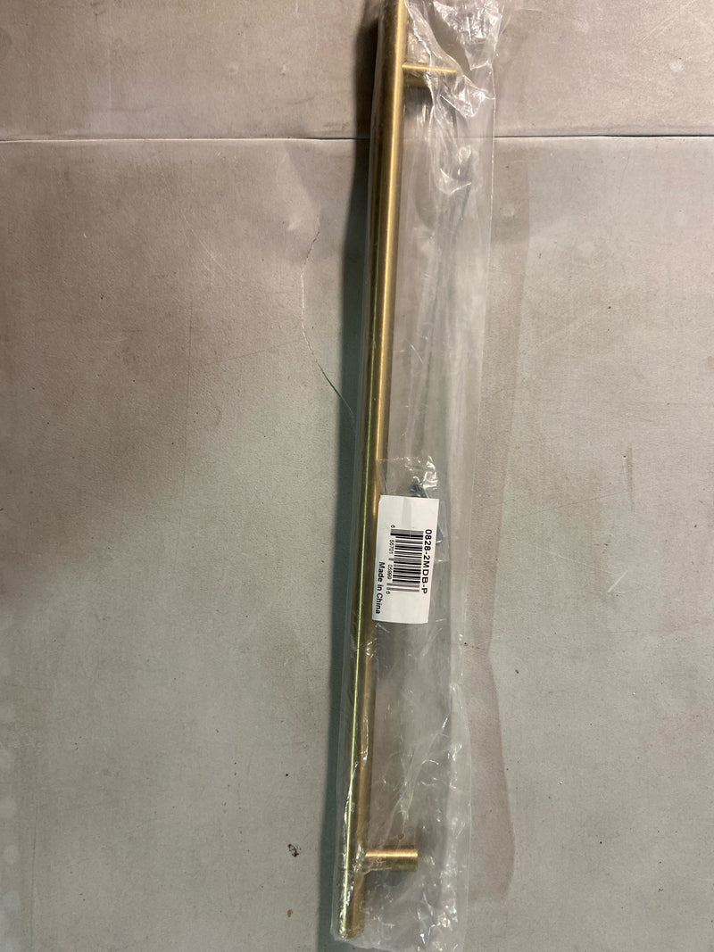 Berenson 0828-2MDB-P Tempo 12-19/32" (320mm) Center to Center Bar Style Large Oversized Cabinet Handle / Drawer Pull - Modern Brushed Gold