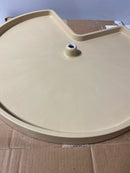 Rev-A-Shelf 3471-28-15-52 Value Line Single 1 Shelf 28" Kidney Shaped Lazy Susan for Corner Base Cabinets - Shelf ONLY - Almond