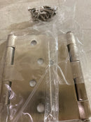 Emtek 91024US15 4" x 4" Plain Bearing 1/4" Radius Corners Mortise Hinge - Pair - Satin Nickel