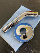 KOHLER 933-CP Purist Shower Arm and Flange, Showerhead Fittings, 1/2-14 NPT Connection, Fits any KOHLER Showerhead, Polished Chrome