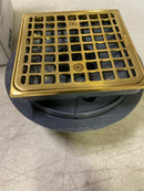 Kohler K-9136-2MB Clearflo Square Design Tile-In Shower Drain - Vibrant Brushed Moderne Brass