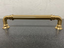 Top Knobs TK323HB Reeded 5 Inch Center to Center Handle Cabinet Pull from the Chareau Collection - Honey Bronze