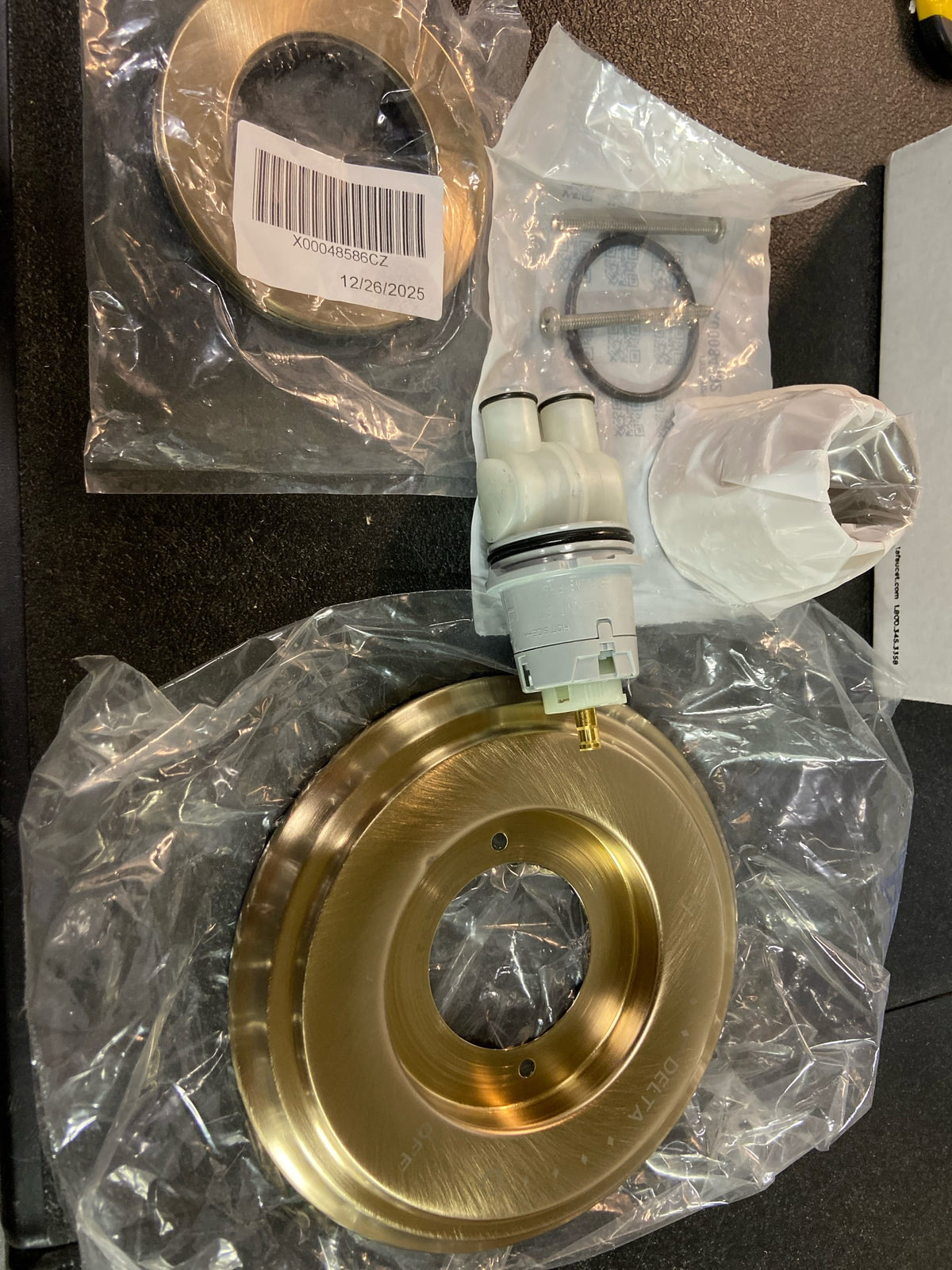 Delta T14097-CZLHP Cassidy Monitor 14 Series Single Function Pressure Balanced Valve Trim Only - Less Handles and Rough In - Champagne Bronze