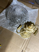 Crystorama Lighting Group 67-CT-OB Milton 2 Light 12" Wide Semi-Flush Bowl Ceiling Fixture with a Patterned, Clear Crystal Shade - Olde Brass