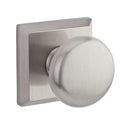 Baldwin FDROUTSR150 Round Non-Turning Two-Sided Dummy Door Knob Set with Square Rose - Satin Nickel