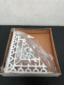 Signature Hardware 407375 Mediterranean 10-1/8" Iron Shelf Bracket - Distressed White