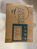 Justice Design Group FAB-9730-WHTE-NCKL Classic 2 Light 11" Wide Flush Mount Drum Ceiling Fixture - Brushed Nickel / White