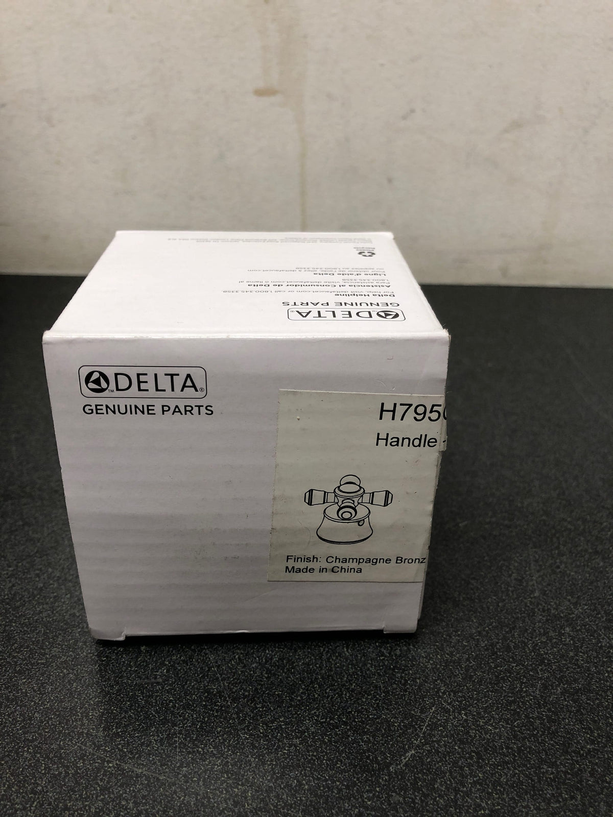 Delta H795CZ Cassidy Gold Tub and Shower Faucet Metal Cross Handle in Champagne Bronze
