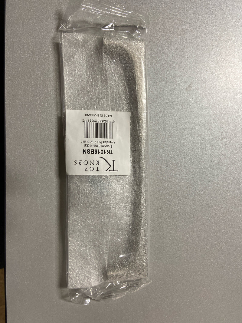 Top Knobs TK1015BSN TK1015 Riverside 7-9/16 Inch Center to Center Handle Cabinet Pull