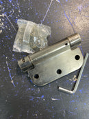 Deltana DSH35R55 3 1/2 x 3 1/2 Ball Bearing 5/8" Radius Corner Spring Hinge - Single Hinge - Antique Brass