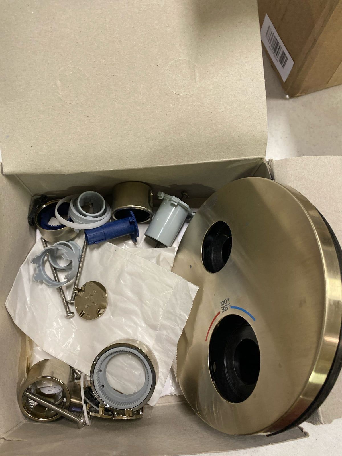 Grohe 24133EN0 Grohtherm Thermostatic Valve Trim Only with Dual Lever Handles and Volume Control - Less Rough In - Brushed Nickel