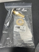 INOX DSIX04-PVD4 DSIX 3-3/16" Long Baseboard Wall Mounted Rigid Stainless Steel Door Stop on Disc Rose - Satin Brass