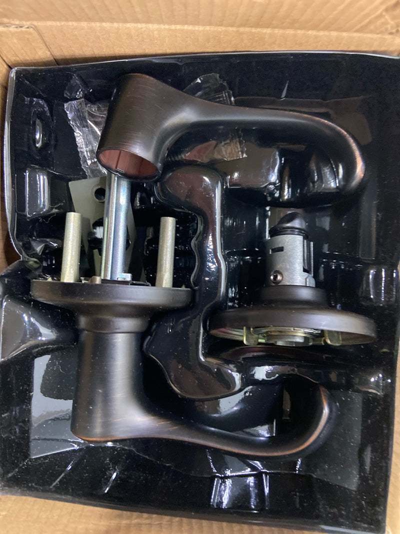 Kwikset 405DNL-11PS Dorian Keyed Entry Door Leverset with SmartKey - Venetian Bronze